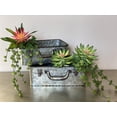 thumbnail image 3 of S/2 Vintage Metal Storage Trunks Galvanized Tin Suitcase Style Organizer Boxes with Handles Decorative Storage Containers for Home Office Shelf Display, 3 of 4