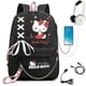 thumbnail image 3 of Mochila de Hello Kitty con puerto USB, Bolsa Escolar con patrón para estudiantes y adolescentes, bolsa de libros para ordenador portátil de viaje, 3 of 4