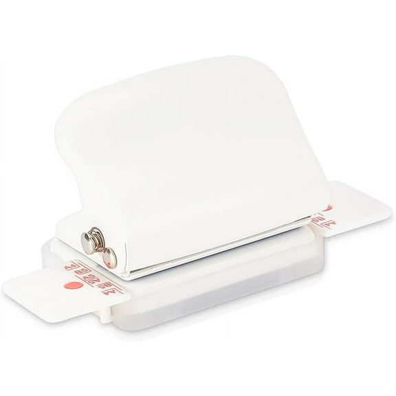 1 Pc Portable 6 Holes Puncher, White Mini Multipurpose Binding Machine Loose Leaf Paper Puncher for A4 A5 B5 Home Office Class