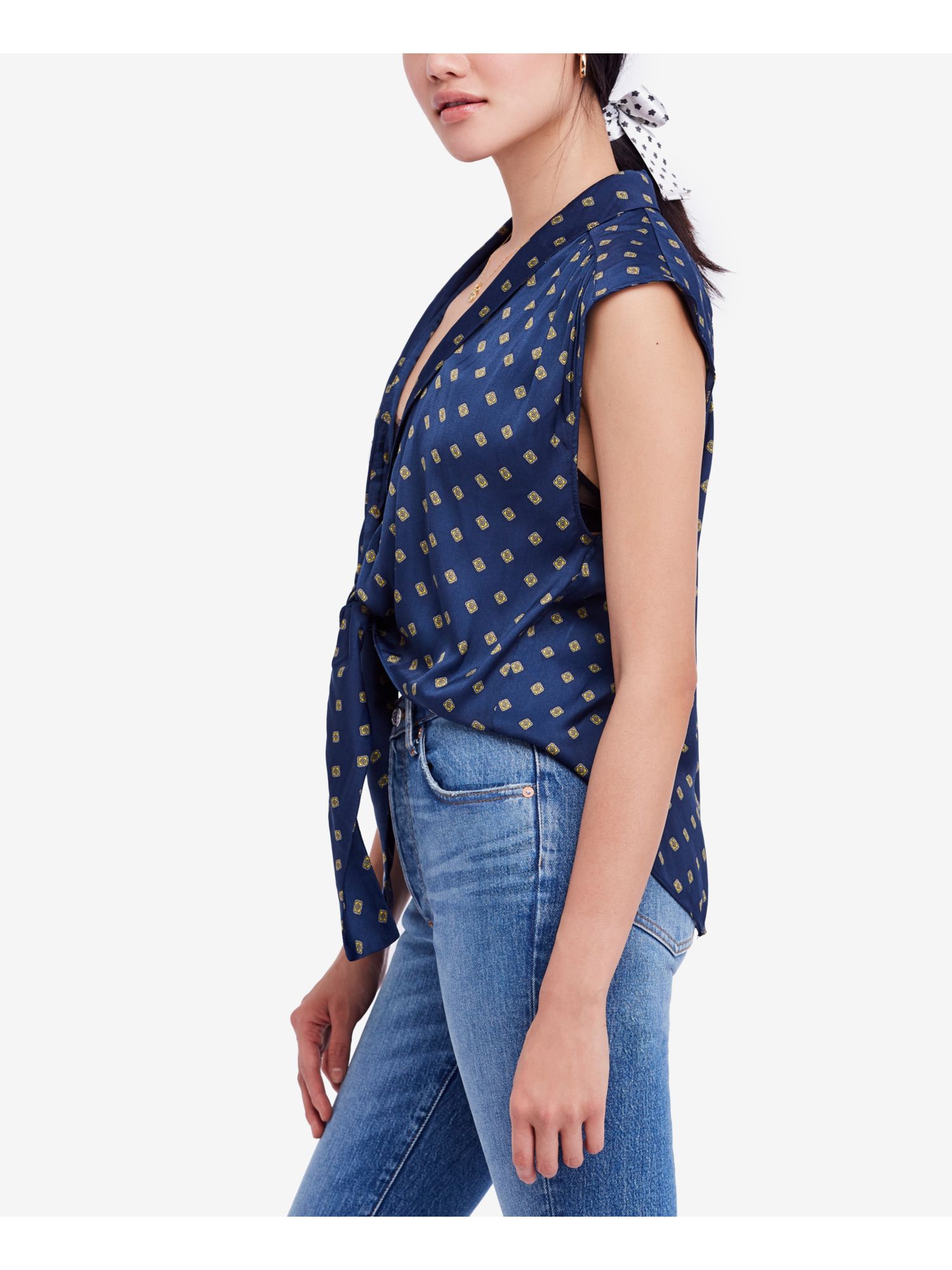 free people polka dot shirt