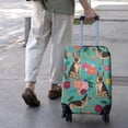 thumbnail image 3 of German Shepherd with Pioneer Flower Luggage Cover Fashion Suitcase Cover Baggage Covers Fit 25-28 Inch Luggage (Go Travel), 3 of 5