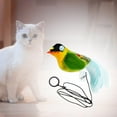 thumbnail image 6 of Electric Cats Toy Interactive Bird Feathered Plush Squeaking Bird for Kitten Green, 6 of 8