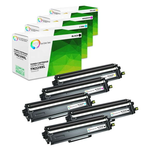 TCT TN229 Toner Cartridge 5 Pack - Compatible With Brother TN229 High Yield
