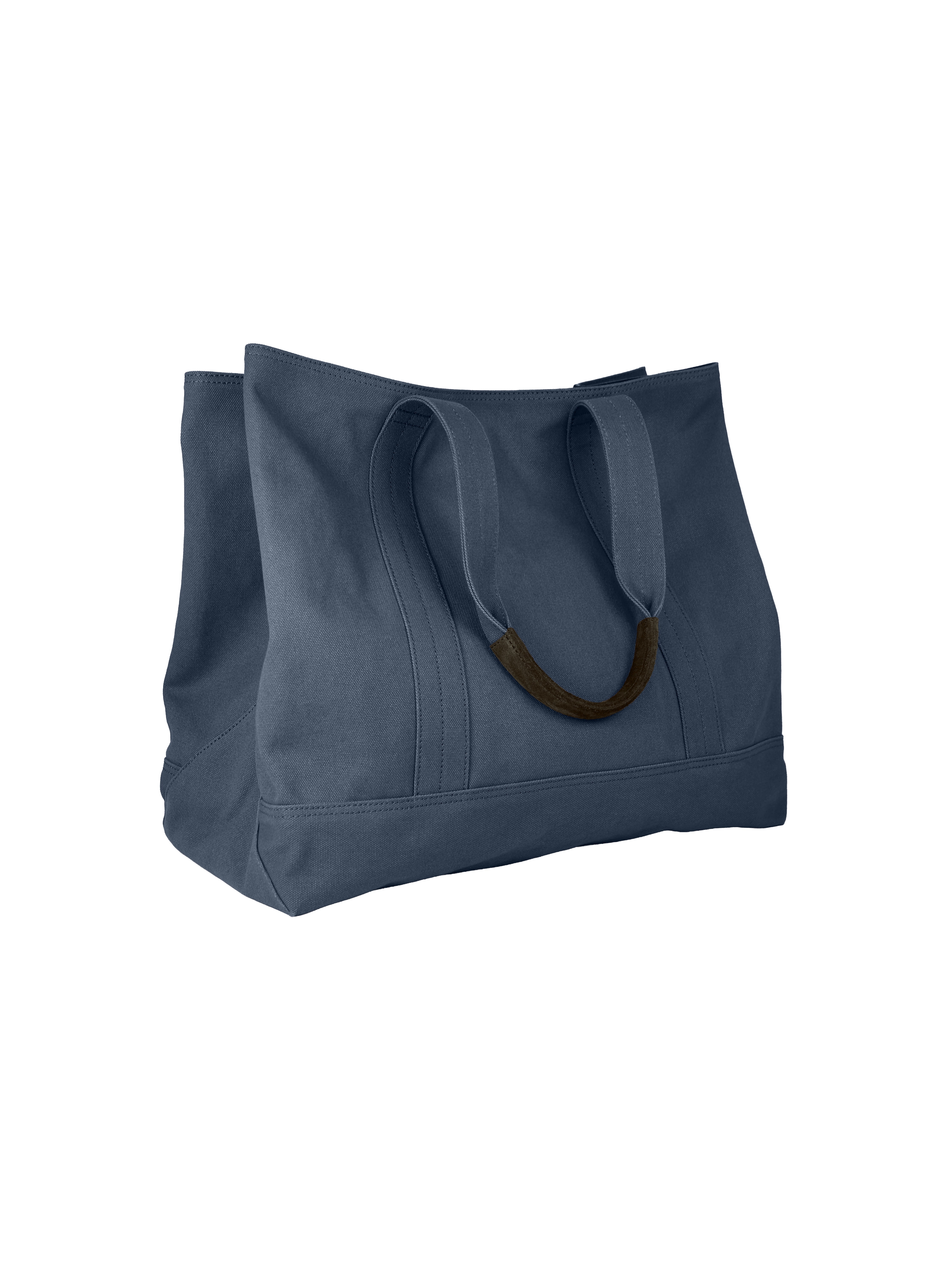 Free Assembly Unisex Large Cotton Canvas Tote Bag with Handles, Navy