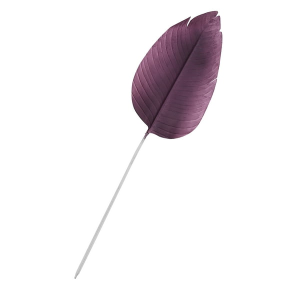 WHAMVOX Lifelike Banana Leaf DIY Canna Leaves Fake Plant Tropical Tiki Purple