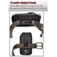 thumbnail image 3 of Military Grade Cell Phone Belt Case, Rugged Outdoor Pouch Carrying Clip Compatible w/ [iPhone 6 6S 7 8 X XR XS 11 Pro] iPhone 11 Holster Kyocera DuraForce PRO Sam S7 S8 J7 (Medium), 3 of 7
