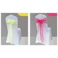 thumbnail image 6 of Worgeous Rosy Organza Chair Ribbon for Decoration Bow Sash Perfect for Wedding Party Banquet 10 Pieces, 6 of 8