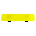 thumbnail image 1 of Hot Knobs HK1010-PB Canary Jaune Rectangle Verre Cabinet Pull - Noir Poste, 1 of 1
