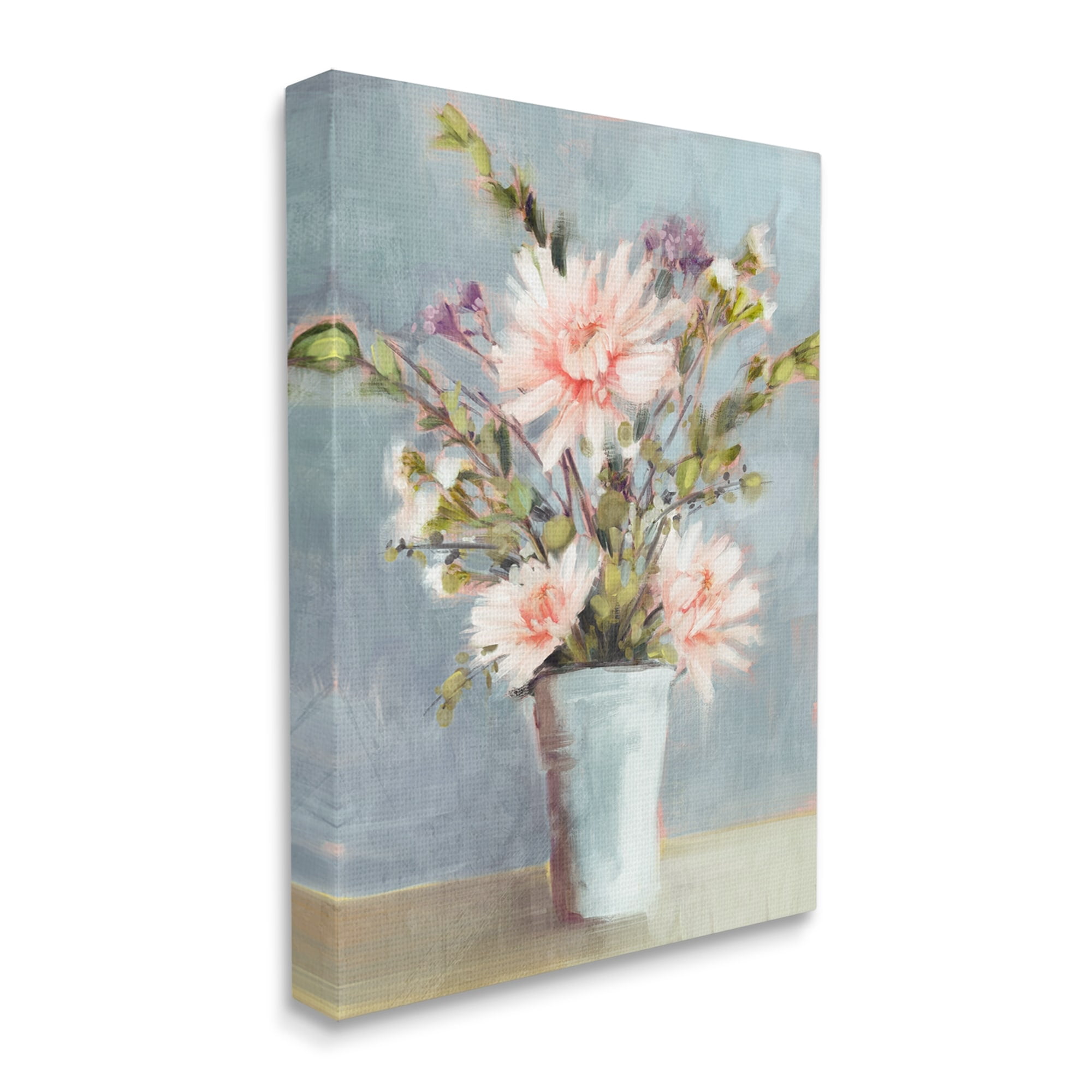Stupell Industries Flower Bouquet Pink Blooms Botanical & Floral Painting Gallery Wrapped Canvas Print Wall Art