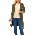 thumbnail image 1 of Gabardina Steve Madden de lana sintética con doble botonadura para mujer, 1 of 7