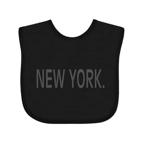 Inktastic New York in Green Text Boys or Girls Baby Bib