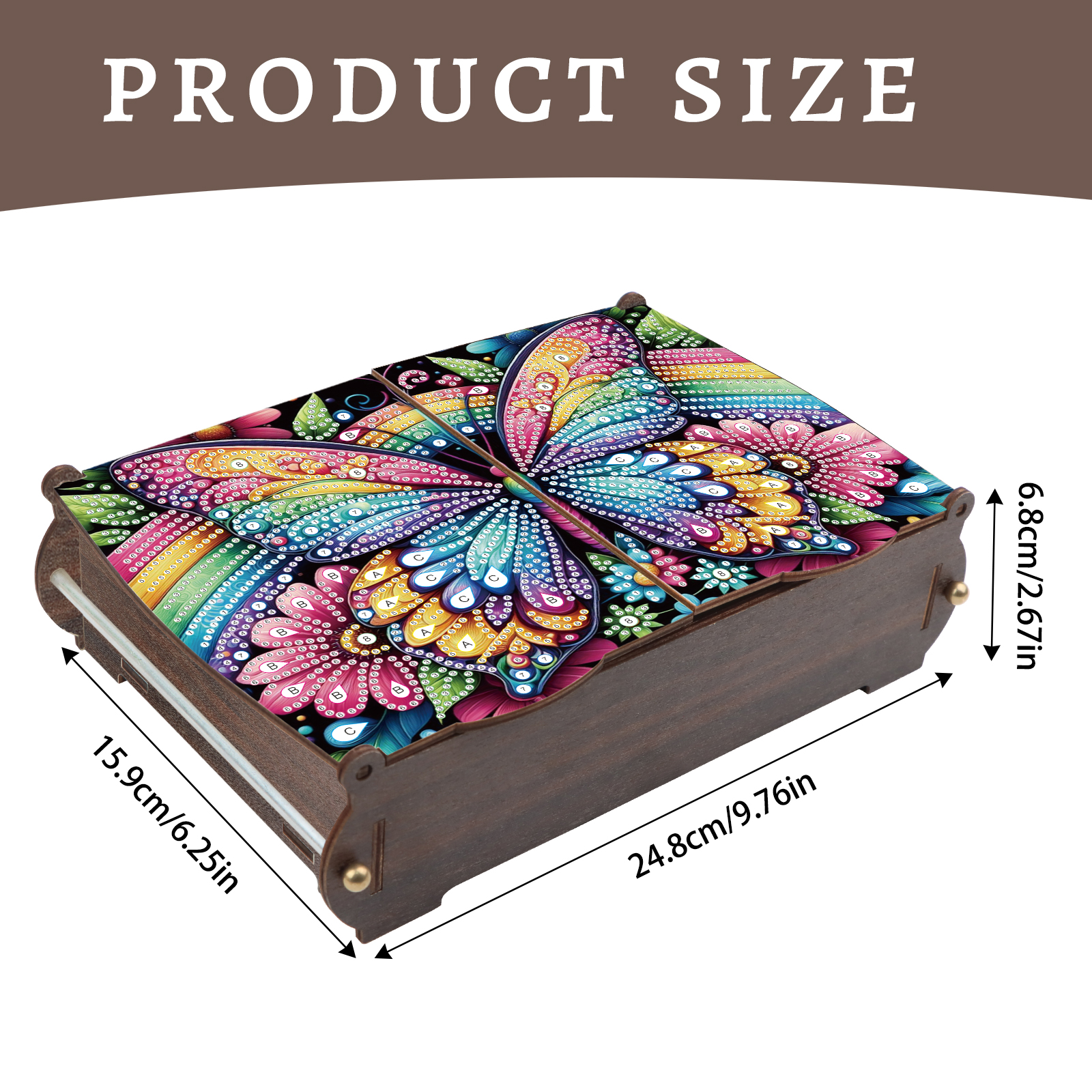 Diamond Painting Kit Storage Box Colorful Butterfly DIY Multi-Purpose Craft Storage Box Ideal for Home Offices and Holiday Gifts