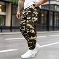 thumbnail image 2 of UDAUDU Cargo Pants for Men Comfortable Workout Hiking Pants Leg-Bound Tapered with Pocket Casual Camouflage Jogger Pants Gift for Men Khaki S, 2 of 8