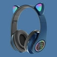 thumbnail image 3 of Bdday Wireless Headphones for Kids, Cat Ear Led Light Up Bluetooth Kids Headphones with Microphone for School/Travel/Sports/Gaming/Gifts/Christmas, 3 of 4