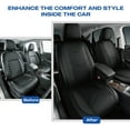 thumbnail image 5 of Skechers Leather Mesh Full Set Car Seat Cover – Premium Comfort with Breathable Mesh Panels, Durable Leather Construction, Universal Fit for Cars, Trucks, and SUVs - Black, 5 of 9