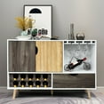 thumbnail image 2 of Costway Mid-Century Buffet Sideboard Wooden Storage Cabinet w/ Wine Rack & Glass Holder, 2 of 10