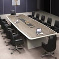 thumbnail image 2 of Large painted conference table, rectangular negotiation table, strip training strip table, simple modern conference table and ch My Lux Decor Round, 2 of 34