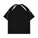 thumbnail image 4 of Blusas y camisas de manga corta y cuello redondo para hombre, blusas casuales de color liso con cuello redondo y mangas cortas para hombre., 4 of 4