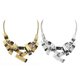 thumbnail image 3 of Women Metal Geometrical Irregular Squares Pendant Chain Bid Choker Necklace, 3 of 5
