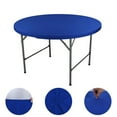 thumbnail image 6 of FashionCha Fitted Round Table Cloth Stretch Tablecloth Elastic Edged Lightweight Easy Clean Blue, 6 of 9