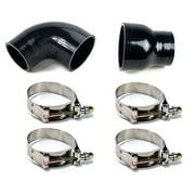 System1 Designs Silicone Reducer Coupler Kit (6 Pack), 3" to 2.5" Inch 90 Degree Coupler & 2.5" Inch Reducer Coupler 3 Layers of Polyester Reinforcement with 4x T-Bolt Clamps Air Intake Intercooler
