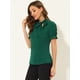 thumbnail image 3 of Top Elegante De BluDe ManCorDe OficiDe Las Camisas Del Cuello De PajariDe Las Mujeres Verde Oscuro XL, 3 of 5