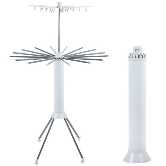 Four-Legged Clothes Drying Rack,Portable Laundry Drying Rack Hanger with Wheels