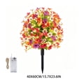 thumbnail image 3 of Artificial Multicolor Violet LED Ground Plug Flowers Tree 28 Heads Outdoor Yard Garden Decoration Spring Summer Waterproof, 3 of 7