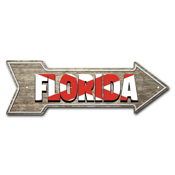 SignMission P-ARROW8-999864 8 x 24 in. Wide Florida Arrow Sign
