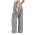 thumbnail image 5 of Lcvrioyc Wide Leg Pants for Women High Waisted Loose Pants Business Work Trousers with Pockets Fall Outfits(Gray,Small), 5 of 7