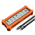 thumbnail image 1 of M.2 NVMe SSD Enclosure with Display Screen SSD Case USB 3.2 Gen 2 20Gbps NVMe PCI-E NGFF SSD Disk Box A,1 * hard disk box 1 * silicone protective cover 1 * C-C 20Gbps data cable, 1 of 8