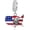Flag America, variant on Hamsa Evil Eye Charm for Bracelet 925 Sterling Silver Blue Dangle Charms Bracelet Beads Jewelry Gifts for Women