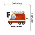 thumbnail image 3 of DAYCARE - Vinyl Child Care Kindergarten Educational Art Decoration Sticker Letter F Alphabet Fire Engine Truck Elephant Animal Design Adhesive Wall Decal 20" x 14", 3 of 3