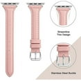 thumbnail image 2 of SOLOLUP Women Slim Genuine Leather Band Compatible Apple Watch iWatch Bands 41mm 40mm 38mm 45mm 44mm Ultra 49mm 42mm Fashion Narrow Leather Wristbands for iWatch Series 9 8 7 SE 6 5 4 3 2 1, 2 of 12