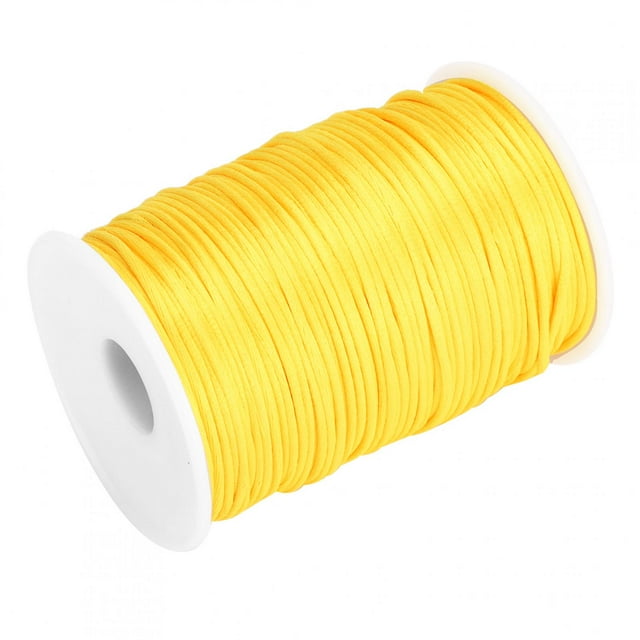 Durable Nylon Satin Cord, Chinese Knotting Cord, 1pcs 300ft For Jewelry Making Threading Sewing Knitting Black,White,Gold Yellow,Middle Coffee,Dark Coffee,Royalblue