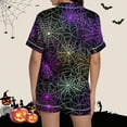 thumbnail image 7 of Hvot&aat Halloween Pajamas Women Sets Silk Satin Ghost Graphic Cute Sleepwear Short Sleeve Shirts and Shorts Sets, 7 of 7