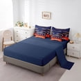 thumbnail image 4 of Erosebridal Football Comforter Set Twin Size 7 Piece Bed in A Bag American Football Bedding Set Teens Super Soft All Season for Bedroom,Rugby Reversible Bed Sets(Chicago), 4 of 5