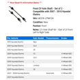 thumbnail image 2 of Front CV Axle Shaft - Set of 2 - Compatible with 2007 - 2010 Hyundai Elantra 2008 2009, 2 of 2