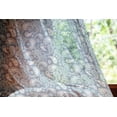 thumbnail image 2 of Vintage Blue Tulle Curtains with Rod Pocket, Middle Eastern Paisley Pattern Curvy Motifs with Floral Details, Sheer Drape for Wedding Party 2 Panels, 7 Sizes, Dark Blue Teal and White, by Ambesonne, 2 of 3