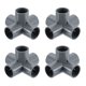 thumbnail image 1 of Conectores de codo de 5 vías de 3/4", 4 Pcs, Gris, 1 of 7