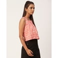 thumbnail image 2 of Moomaya Printed Cotton Crop Top For Women, Sleeveless Square Neck Summer Top, 2 of 8