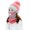 3Pcs Pink, variant on Women Knitted Cap Warm Cover Neck Scarf Gloves Outdoor Set