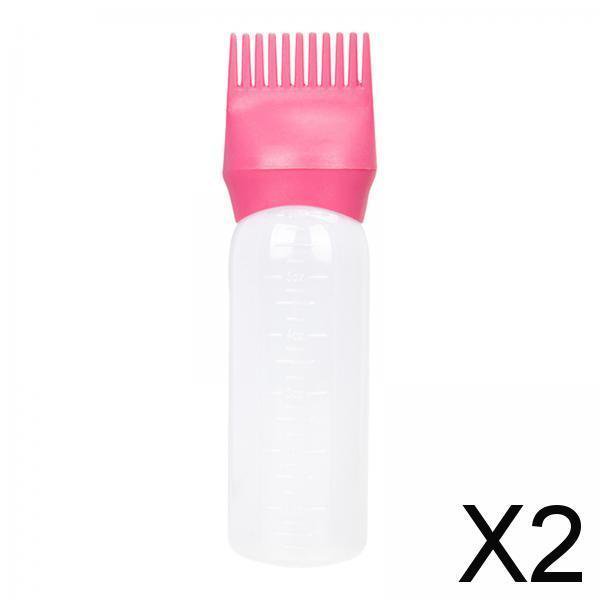 Peine para teñir el cabello,Botella aplicadora de peine de raíces con escala graduada,Aplicador de tinte para el cabello,cepillo,peine,botella exprimible,Contenedor dispensador de 2 piezas