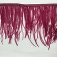 thumbnail image 4 of EHJRE Ostrich Feather Dyed Fringe Trim for DIY Costume Hat Millinery Decorations Wine Wine red, 4 of 4