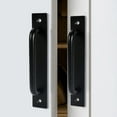 thumbnail image 4 of fastboy Black Modern Style Sliding Door Handle Strong Rust-proof And Easy To Install Aluminum Alloy Made 1Set, 4 of 6
