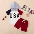 thumbnail image 3 of LNMQLPDBS Baby Boy Summer Clothes Camo Outfits Color Block Hooded Tank Tops and Elastic Waist Shorts Set Infant Boy 2 Piece Clothing Set, 3 of 8
