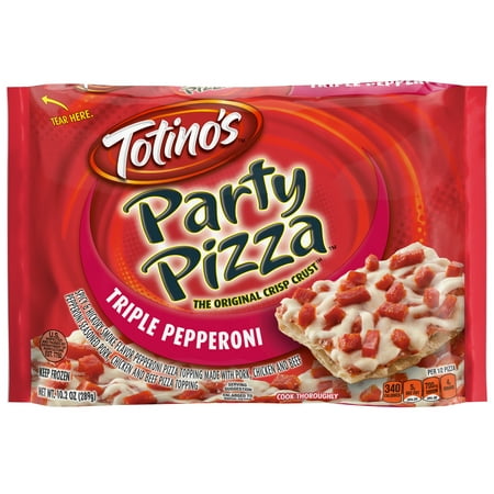 Totinos Triple Pepperoni Party Frozen Pizza - 10oz