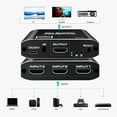 thumbnail image 2 of OZQ3-1 3 Input 1 Output HDMI 2.0 HDCP 2.2 Switcher 4K 60Hz HDMI Video Switcher with Remote Control -, 2 of 5