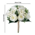 thumbnail image 2 of 1pcs Corsage Buttonholes With Ivory Roses For White Bridesmaid Groomsmen Weddings Prom, 2 of 13