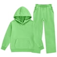 thumbnail image 2 of Cethrio Girls Outfit Sets Long Sleeve, Fleece-Lined 2 Piece Casual Girls' Clothing Sets Mint Green Size 13-14 T, 2 of 8